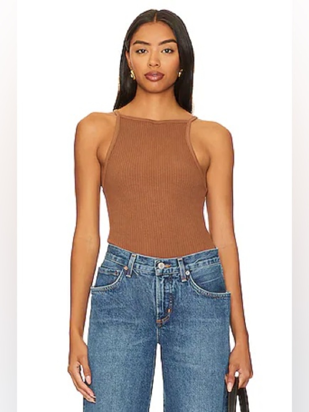 Agolde Mina Tank in Beeswax Revolve| Revolve | Size XL